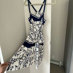 Tanya Taylor blue and white floral dress